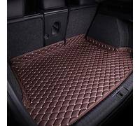 NUBHYYIO Car Leather Boot Mats for Audi Q6 e-tron 2024+, Tailored Trunk Liner Cargo Tray Anti-Slip Protector Pad Luggage Carpets with Raised Edges Interior Accessories,E/Coffee