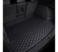 NUBHYYIO Car Leather Boot Mats for Audi Q6 e-tron 2024+, Tailored Trunk Liner Cargo Tray Anti-Slip Protector Pad Luggage Carpets with Raised Edges Interior Accessories,A/Black