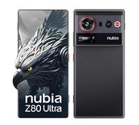 nubia Z80 Ultra 5G Android Smartphone, Snapdragon 8 Elite Gen 5, Triple AI Camera 50 MP, 6.85" AMOLED full Screen 144 Hz, 80W Wireless Charging, Waterproof According IP68&IP69 (Black, 16+1T)