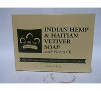 Nubian Heritage Bar Soap Indian Hemp And Haitian Vetiver 5 Ounce, 3 Pack