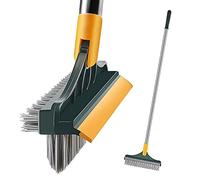 Nubilous Bathroom Cleaning Brush with Wiper 3 in 1 Tiles Cleaning Brush Floor Scrub Bathroom Brush with Long Handle 120° Rotate Bathroom Floor Cleaning Brush Home Kitchen Bathroom Cleaning Accessories