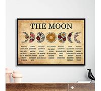 Nuboxx Moon Phases Meaning Poster The Moon Poster Wild Flower The Moon Horizontal Poster The Lunar Phase Wall Art Moon Lovers Gift Ideal 6x8 Inch