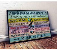 Nuboxx Music Poster Music Is Life Poster Music Note Poster Music Home Decor Music Art Vintage Poster Music Lovers Poster Gift Metal Tin Signs Plaque Iron Painting Wall Decor Art 6x8 Inch