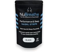 NuBreathe Nasal Strips, 60 Count, Hypoallergenic Performance Strips for Athletes and Sleep, Medical-Grade