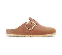 Nubuck leather clogs with a big buckle Birkenstock Boston Marron 37 Étroit