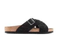 Nubuck leather sandals Birkenstock Lugano Noir 43