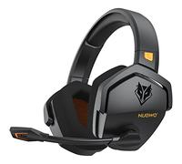 NUBWO Gaming Headset, 2.4GHz Wireless Gaming Headphone for PS4, PS5, PC, NS, 5.3 Bluetooth Headphone with 100Hr Battery, Flip Noise Canceling Microphone, 3.5mm Wired Mode for Xbox Series - Orange