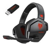 NUBWO Gaming Headset, 2.4GHz Wireless Gaming Headphone for PS4, PS5, PC, NS, 5.3 Bluetooth Headphone with 100Hr Battery, Flip Noise Canceling Microphone, 3.5mm Wired Mode for Xbox Series - Red