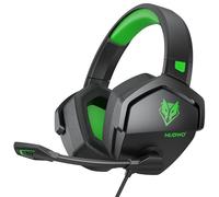 NUBWO N16 Gaming Headset for Xbox, PS5, PS4, PC, NS, Mac - Over Ear Headphones with Microphone, Stereo Sound, Wired Xbox Headet with 3.5mm Audio Jack (Black Green)