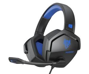 NUBWO N16 Gaming Headsets for Xbox, PS5, PS4, PC, NS, Mac - Over Ear Headphones with Microphone, Stereo Sound, Wired Headet with 3.5mm Audio Jack (Black Blue)