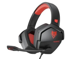 NUBWO N16 Gaming Headsets for Xbox, Ps5, Ps4, PlayStation, PC, Switch, Mac - Over Ear Headphones with Microphone, Stereo Sound, Wired Xbox Headet with 3.5mm Audio Jack (Black Red)