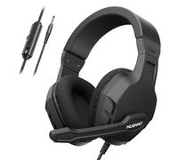 NUBWO U3 3.5mm Gaming Headset for PC, PS4, PS5, Laptop, Xbox One, Mac, iPad, NS Games, Computer Game Gamer Over Ear Flexible Microphone Volume Control with Mic - Black