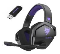 NUBWO Wireless Gaming Headset with Mic for Ps5 Ps4 PC, Zero Interference, 100-Hour Battery All-Day Play, 23ms Sync for Fortnite & Call of Duty/FPS Gamers, Triple Mode All Devices Compatible - Purple