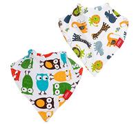 Nuby 2 Pack Super Absorbent Bandana Bibs with Soft Comfort Cut Out - Neutral