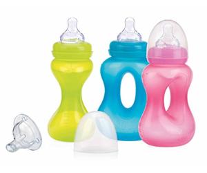 Nuby 270 ml Anti-Colic Bottle for Baby, Beaker with Spout - Klar, From 6 months