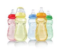 Nuby 3-Pack Non-Drip Standard Neck Bottles - Pink/Purple, one Size