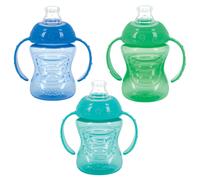 Nuby 3 Pack Two Handle No Spill Toddler Sippy Cups - Toddler Cups Spil