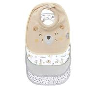 Nuby Snug and Dry Bibs Organic Cotton Machine Washable Padded Neckline 048526999460, One Size, (Pack of 4)