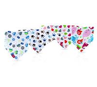 Nuby 4275 Bandana Bibs Dribble Bibs Soft and Absorbent for Teething and Dribbles, Dribble Catcher 0 Months+ Twin Pack Colours/Design May Vary