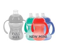 Nuby 5 oz Mini Gripper 2 Handle Portable Drinkware - 3 Pack