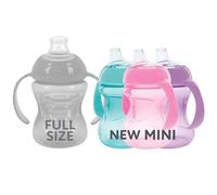Nuby 5 oz Mini Gripper 2 Handle Portable Drinkware - 3 Pack