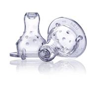 Nuby 6-Pack Standard Neck Vari-Flo Non-Drip Silicone Nipples