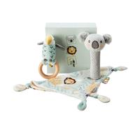 Nuby Animal Adventures Baby Gift Set - 3-Piece Keepsake | Comforter, Squeaker &