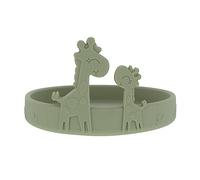 Nuby Animal Friend Silicone Round Plate - BPA-Free Toddler Plate - 6+ Months - Green Giraffe Plate
