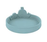 Nuby Animal Friend Silicone Round Plate - Toddler Plate - 6+ Months - Blue Whale Plate