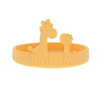 Nuby Animal Friend Silicone Round Plate - Toddler Plate - 6+ Months - Yellow Giraffe Plate