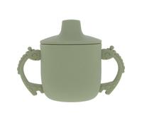 Nuby Animal Friends Silicone Sippy Cup - Toddler Cup with Two Handles - 6+ Months - Green Giraffe