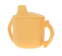 Nuby Animal Friends Silicone Sippy Cup - Toddler Cup with Two Handles - 6 Months + - Yellow Giraffe