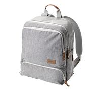 Nuby Baby Changing Bag - Baby Change Backpack with Changing Mat | Multiple Storage Pockets | Adjustable Padded Straps | Wipe-Clean & Wear-Resistant Material (Grey)