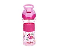 Nuby Baby Feeding Push Button Flip-it Soft Spout on The Go Cup Pink Rainbow New 80259