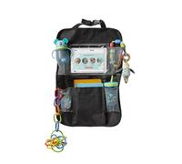 Nuby Car Seat Organiser - Clear Tablet Pocket | Adjustable Straps for Universal Fit | Multiple Pockets