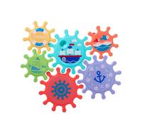 Nuby Bath Cogs Suction Cups Easily Stick to Bathtub Walls for Spinning Bath Fun