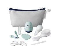 Nuby Bathtime Care Kit - Baby Grooming & Hygiene Kit - Grey | Includes 8 Grooming Essentials in Waterproof Carry Case, Ideal for at Home and On-the-Go Newborn & Infant Care