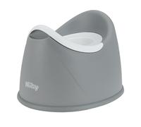 Nuby Beginner's Potty Training Seat with Removable Bowl and Integrated Splash Guard, Fun Transition to The Big Toilet, Non-Slip Base, Gray