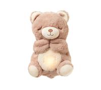 Nuby Biscuit Bear Comforter with Breathing Motion | Sound & Light | USB Rechargeable | Suitable from Birth