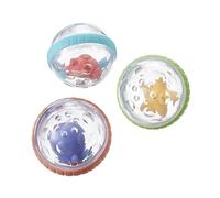 Nuby Bubbly Buds Floating Baby Bath Toy with Fun Characters, 3-Pack, 6M+ | Mould Free, Stimulates Hand-Eye Coordination and Early Motor Skill Development, for Engaging Fun Toddler Bathtime