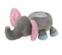 Nuby Calming Nightlight & Soothing Sound Plush Pal, Nightlight Projector with 10 Lullabies, Elephant