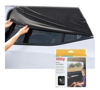 Nuby Car Seat Sunshade for Vehicle Window | 2 Pack| Breathable Mesh Fabric | Full Window Function for Fresh Air Flow | Blocks Sun Rays Bugs and Coo