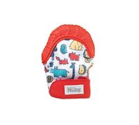 Nuby Colourful Teething Mitt Baby Teether Toy for Sore Gums, 3M+, Red | Colourful Teething Toy with Multiple Teething Surfaces, Encourages Oral Motor Skills While Relieving Baby Discomfort