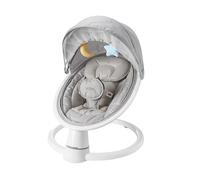 Nuby Connect Baby Swing Chair - Musical Bouncer with Toy Bar | Remote Control | Canopy | Suitable from Birth (Grey)
