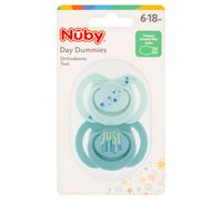 Nuby Day Dummies Orthodontic Teat 6-18 Months 2 Pack