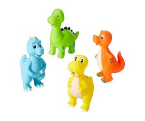Nuby Dinosaur Bath Squirters Colourful Baby Bath Toy, 4-Pack, 10M+ | Fun Squirting Dinosaur Characters for Engaging Bathtime, Easy for Little Hands to Hold, Encourages Imaginative Water Play