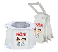 Nuby Disposable Travel Potty with Liner - Foldable and Portable Potty; Toddler Potty Essential for Camp, Trips, & Car Rides - Travel Potty for Toddler, 1 Pack