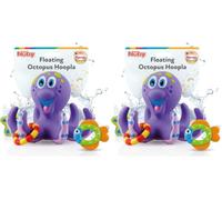 Nuby Floating Interactive Octopus Toddler Bath Toy with 3 Rings, 18M+ (Pack of 2)