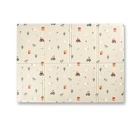 Nuby Fold n Go Reversible Play Mat - Easy Clean | Reversible | 120 x 90 cm | Suitable from Birth (Farmyard)