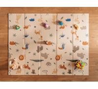 Nuby Reversible Baby Floor Mat - Foldable and Lightweight Baby Play Mat for Floor - Easy Storage and Travel - Safari